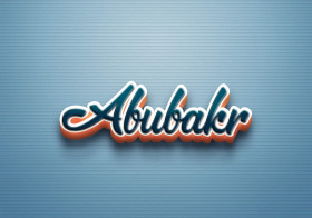 Cursive Name DP: Abubakr