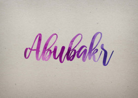 Abubakr Watercolor Name DP