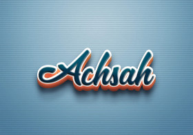 Cursive Name DP: Achsah
