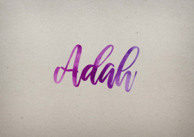 Adah Watercolor Name DP