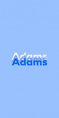 Name DP: Adams
