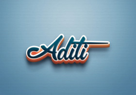 Cursive Name DP: Aditi