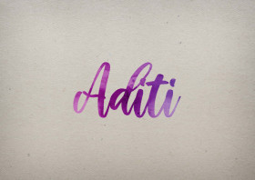 Aditi Watercolor Name DP