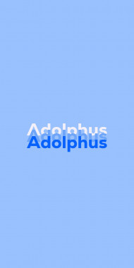 Name DP: Adolphus