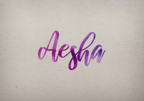Aesha Watercolor Name DP