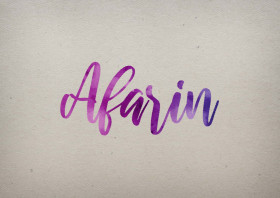 Afarin Watercolor Name DP