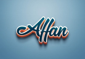 Cursive Name DP: Affan