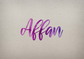 Affan Watercolor Name DP