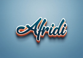 Cursive Name DP: Afridi