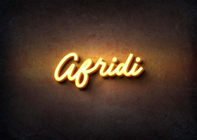 Glow Name Profile Picture for Afridi