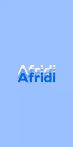 Afridi Name Wallpaper
