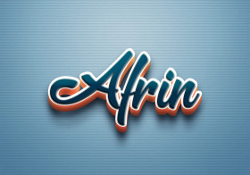 Cursive Name DP: Afrin