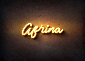 Glow Name Profile Picture for Afrina