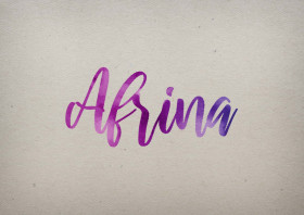 Afrina Watercolor Name DP