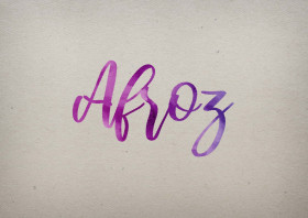 Afroz Watercolor Name DP