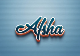 Cursive Name DP: Afsha