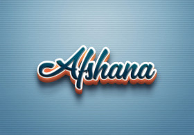Cursive Name DP: Afshana