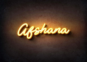 Glow Name Profile Picture for Afshana