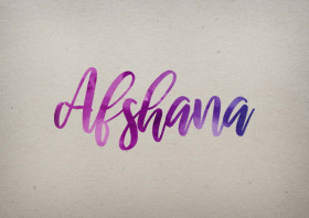 Afshana Watercolor Name DP
