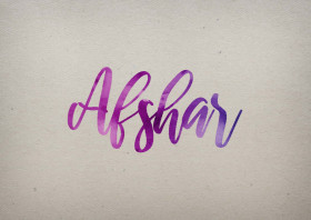 Afshar Watercolor Name DP