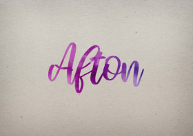 Afton Watercolor Name DP