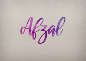 Afzal Watercolor Name DP