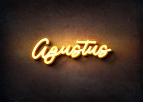 Glow Name Profile Picture for Agustus