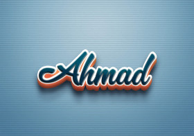 Cursive Name DP: Ahmad