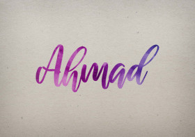 Ahmad Watercolor Name DP