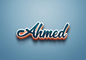 Cursive Name DP: Ahmed
