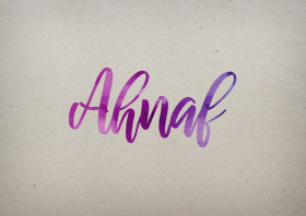 Ahnaf Watercolor Name DP