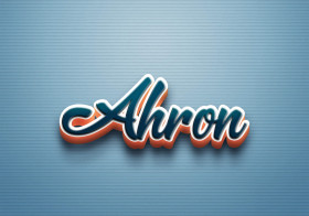 Cursive Name DP: Ahron