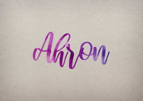 Ahron Watercolor Name DP