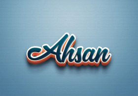 Cursive Name DP: Ahsan