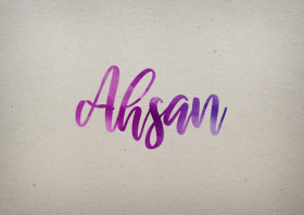 Ahsan Watercolor Name DP