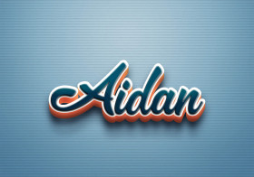 Cursive Name DP: Aidan