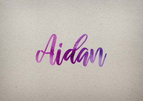 Aidan Watercolor Name DP