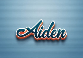 Cursive Name DP: Aiden