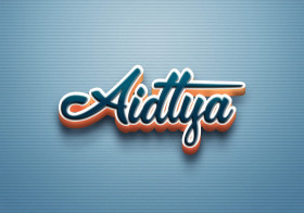 Cursive Name DP: Aidtya