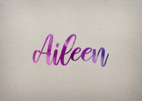 Aileen Watercolor Name DP