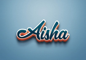 Cursive Name DP: Aisha