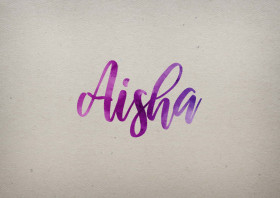 Aisha Watercolor Name DP