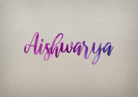Aishwarya Watercolor Name DP