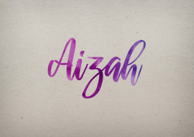 Aizah Watercolor Name DP
