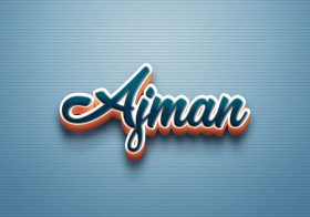 Cursive Name DP: Ajman