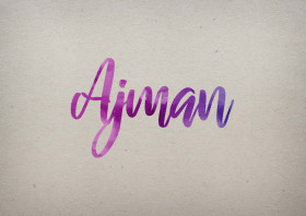 Ajman Watercolor Name DP