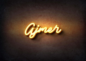 Glow Name Profile Picture for Ajmer