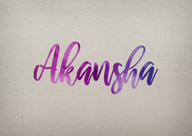 Akansha Watercolor Name DP