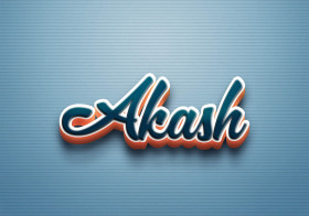 Cursive Name DP: Akash