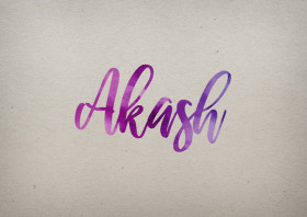 Akash Watercolor Name DP